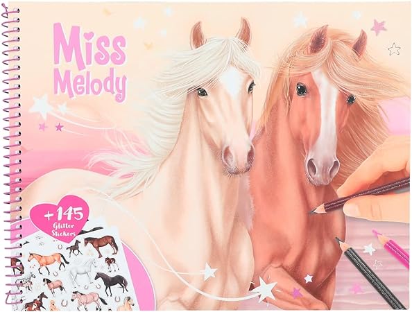 Miss Melody Colouring Book with Glitter Stickers