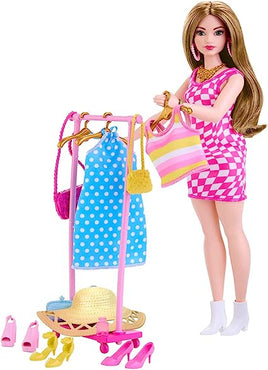 BARBIE - Fashion Set with Doll and Wardrobe Set with Clothing, Accessories and Lounge Furniture