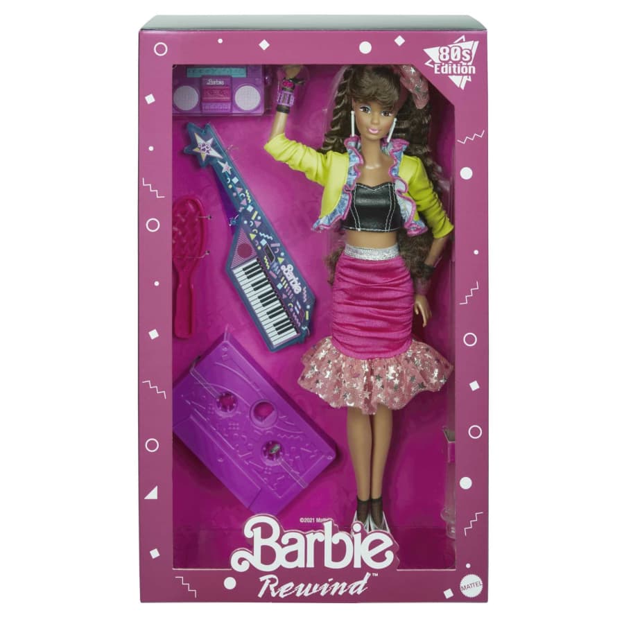 Barbie Rewind 80s Edition Dolls’ Night Out Doll-themed Doll, 11.5-In Brunette