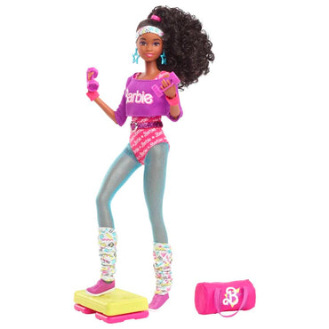 Barbie Rewind 80s Edition Workin’ Out Doll (11.5-In Brunette) With Fashion & Accessories