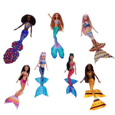 Disney the Little Mermaid Ariel And Sisters Small Doll Set With 7 Mermaid Dolls