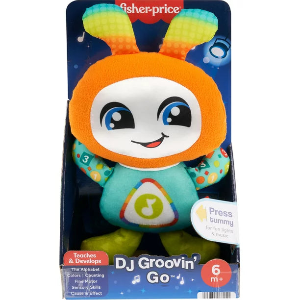 Fisher-Price DJ Groovin' Go Interactive Baby Learning Toy with Music & Lights