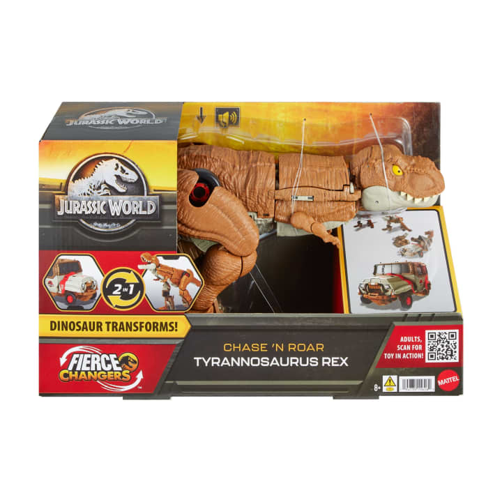 Jurassic World Transforming Toy, Tyrannosaurus T Rex Dinosaur To Truck, Chase N Roar