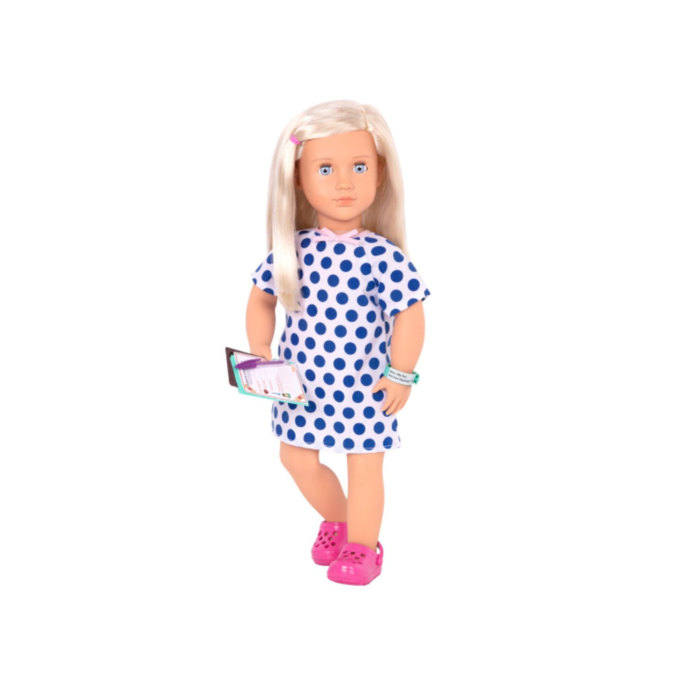 Our Generation Doll Deluxe Doll Martha with Book 18inch Blonde