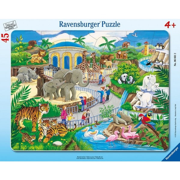 RAVENSBURGER FRAME PUZZLE 30-48PC VISIT TO THE ZOO