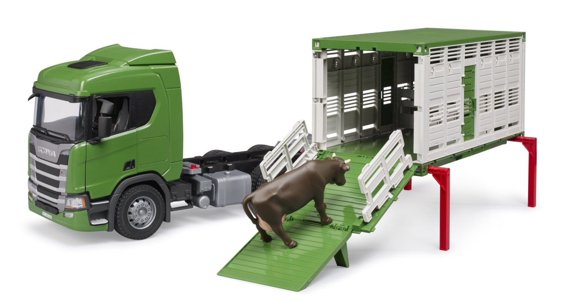 SCANIA SUPER 560R CATTLE TRANSPORTATION TRUCK WITH 1 CATTLE (54CM LONG)
