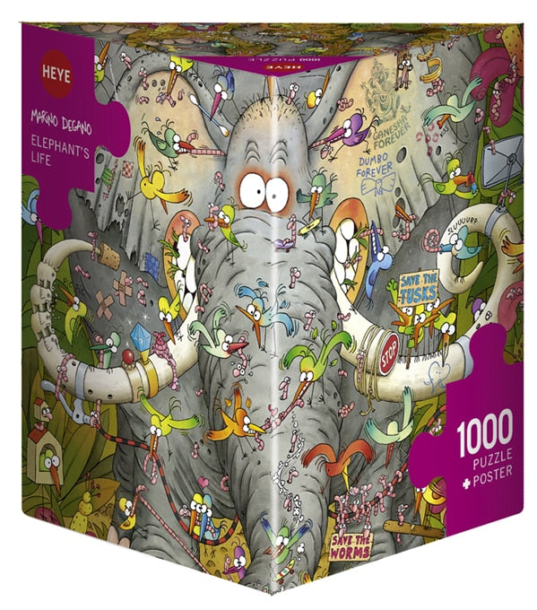 HEYE Elephant’s Life (1000 Piece Jigsaw Puzzle)