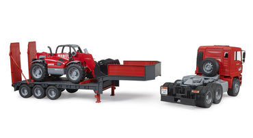 MAN TGA Low Loader Truck With Manitou Telescopic Loader MLT 633