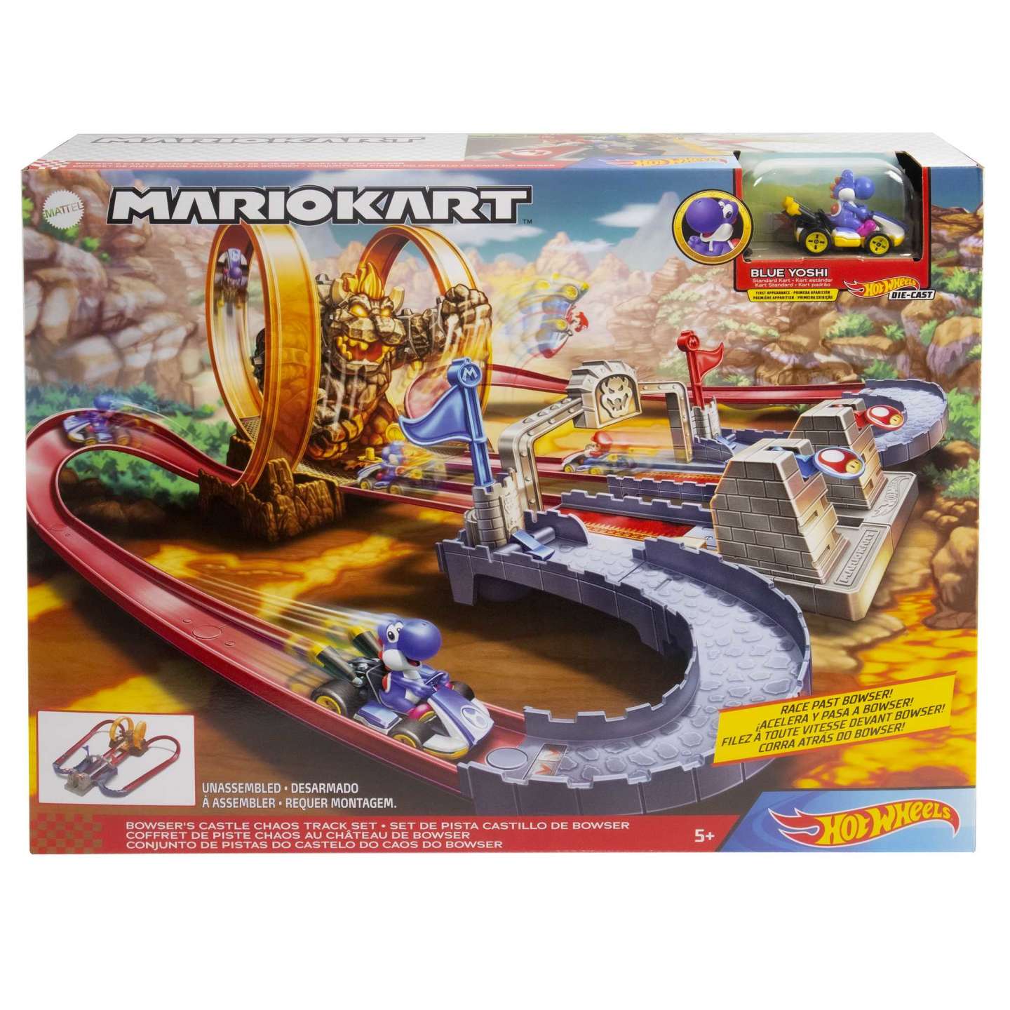 Hot Wheels MarioKart Bowsers Castle Chaos Playset