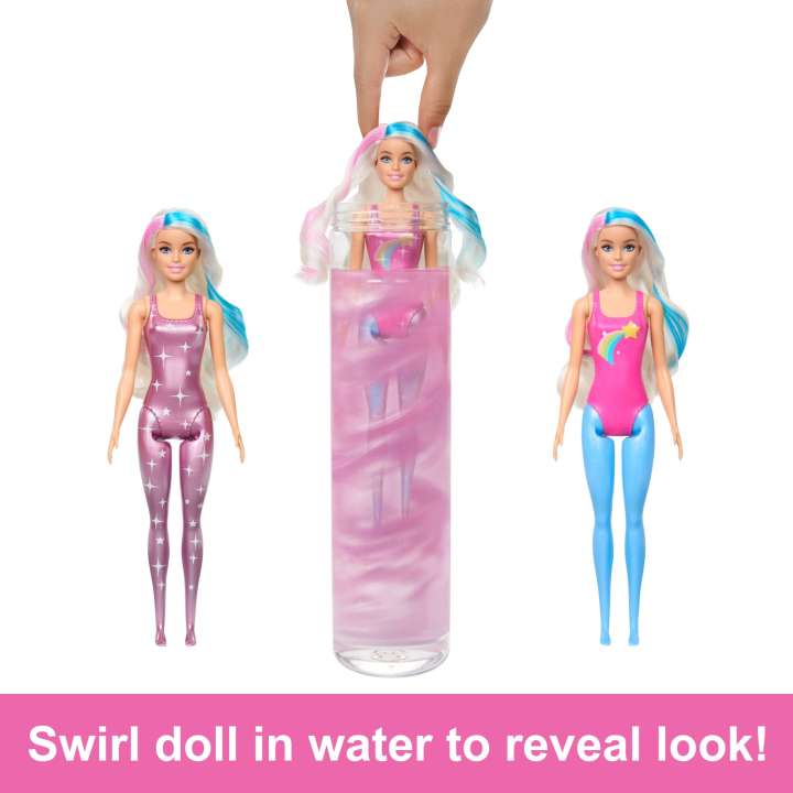 Barbie Color Reveal Doll With 6 Surprises, Rainbow Galaxy Series