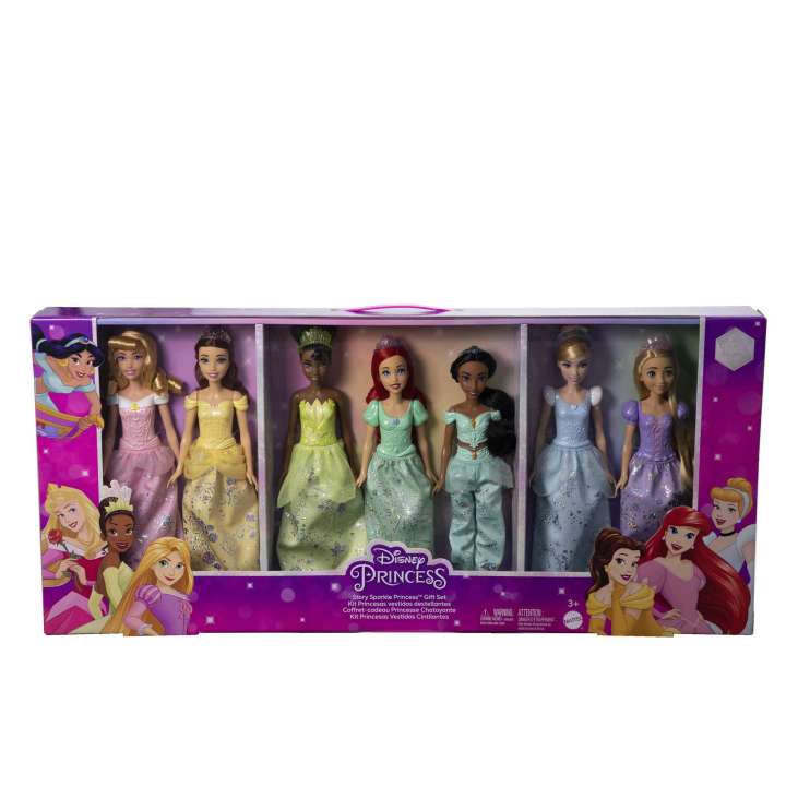 Disney Princess 7 Princess Dolls And Accessories