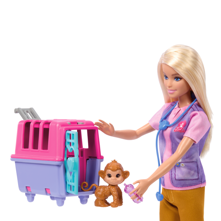 Barbie Animal Rescue & Recovery Playset With Blonde Doll & Accessories