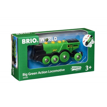 BRIO BIG GREEN ACTION LOCOMOTIVE BRI-33593