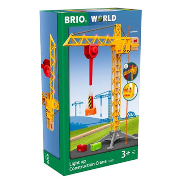BRIO CONSTRUCTION CRANE WITH LIGHTS BRI-33835