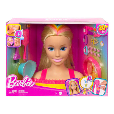 Barbie® Deluxe Styling Head Blonde Rainbow