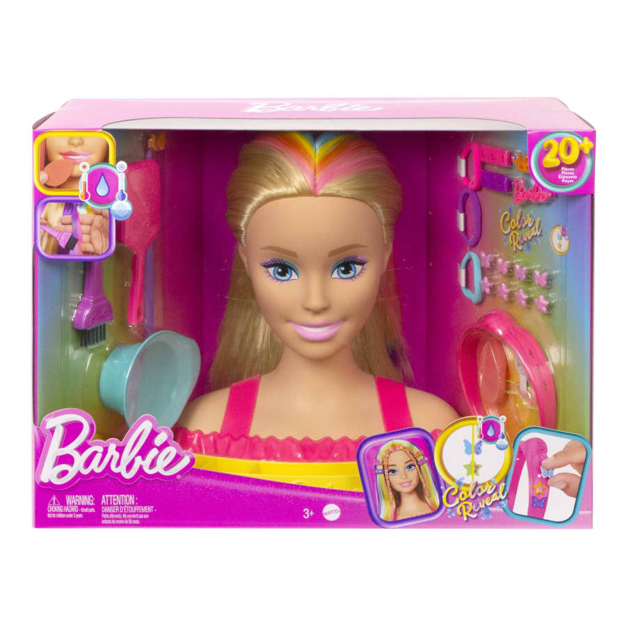 Barbie® Deluxe Styling Head Blonde Rainbow