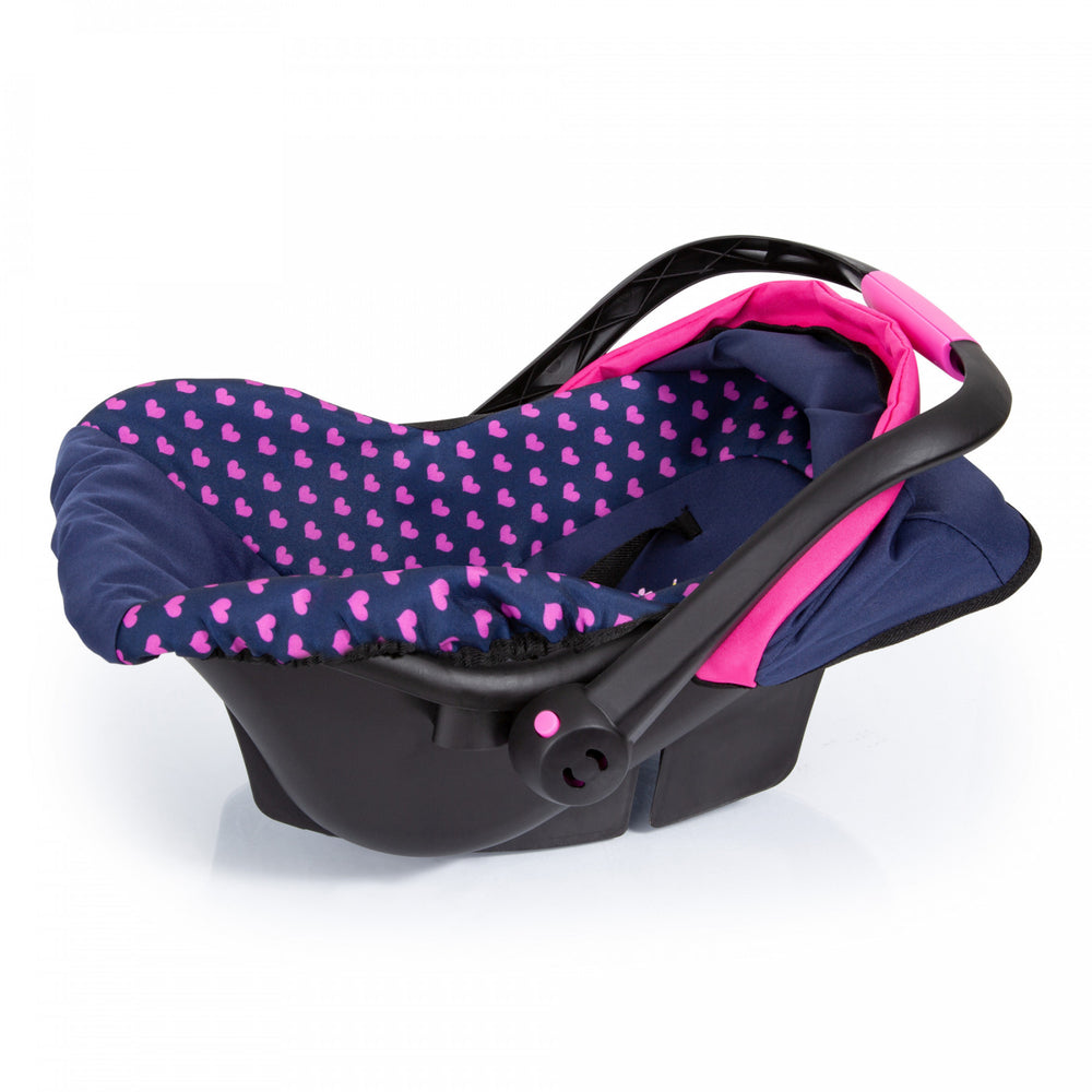 DELUXE CAR SEAT WITH CANNOPY (BLUE/PINK) UNICORN HEARTS