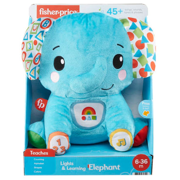 Fisher-Price Lights & Learning Elephant Musical Plush Toy GXX16