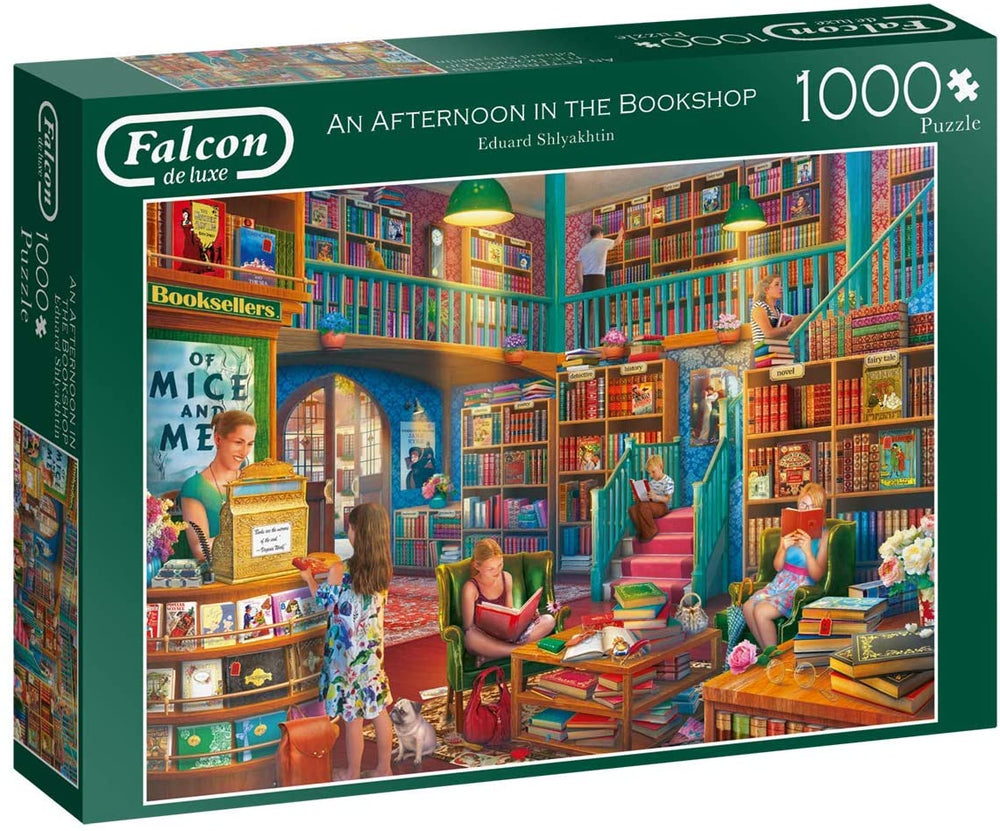 Jumbo Falcon 11267 De Luxe - Afternoon At The Bookshop 1000 Piece Jigsaw Puzzle