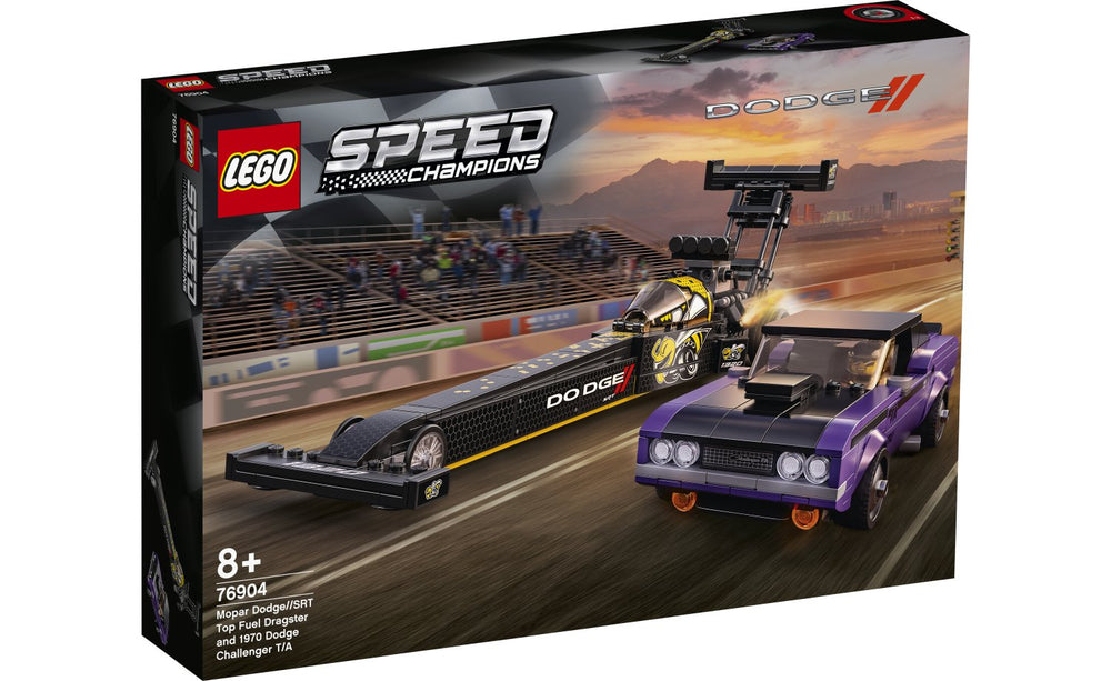LEGO® Speed Champions Mopar Dodge//SRT Top Fuel Dragster and 1970 Dodge Challenger T/A 76904