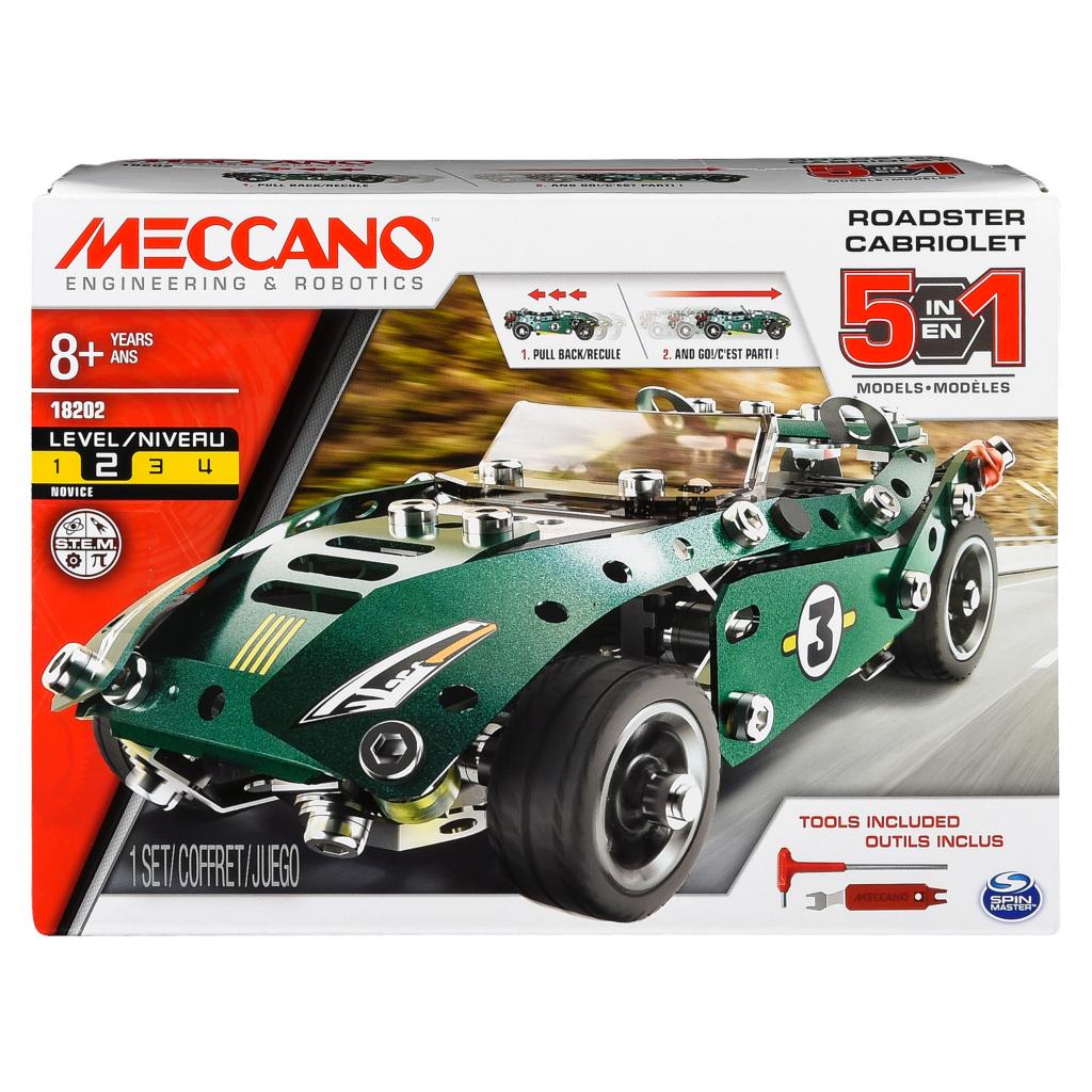 Meccano - 5-in-1 Roadster Pull Back Car
