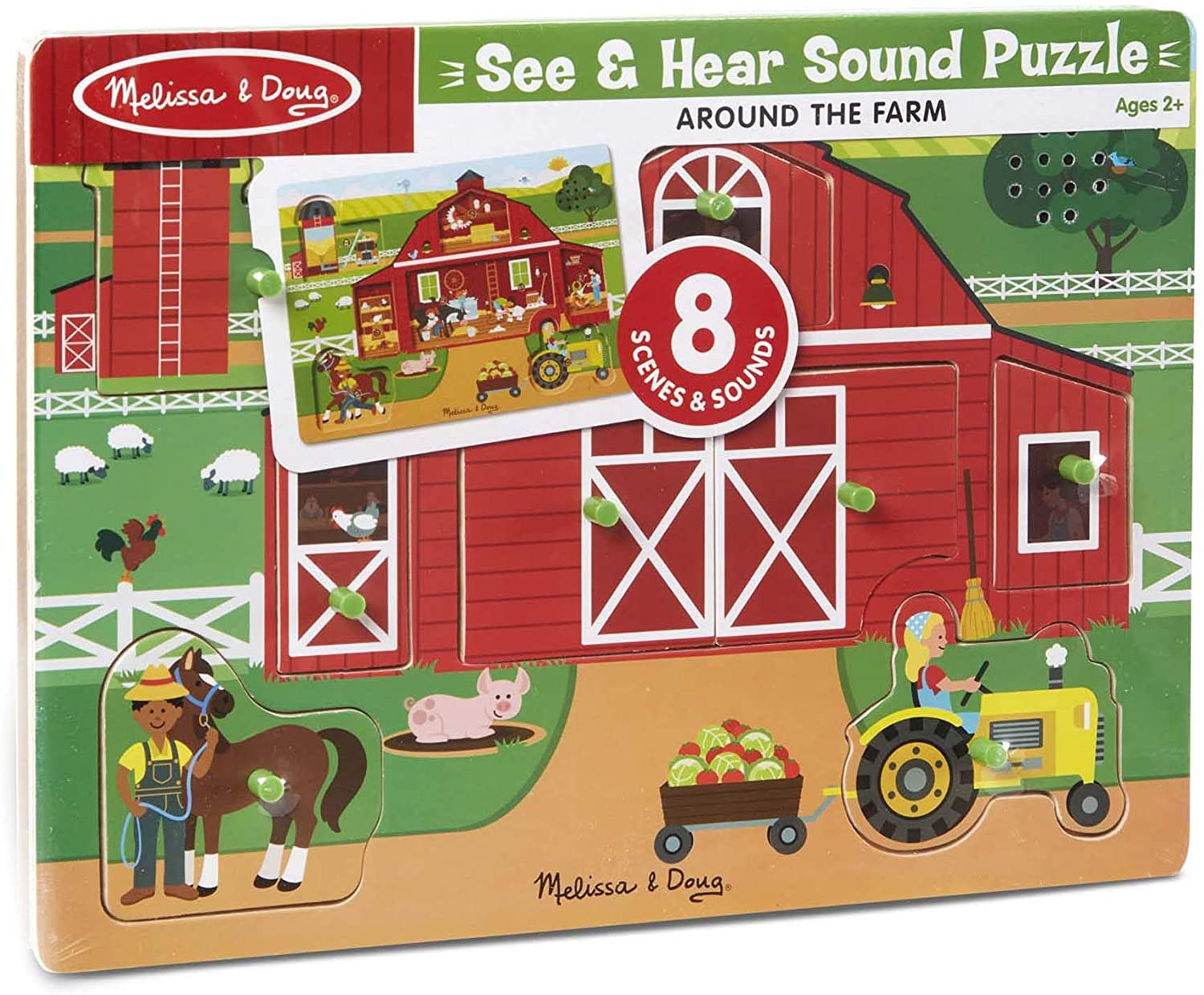 Melissa and Doug  Around the Farm See & Hear Puzzle (8 Piece)