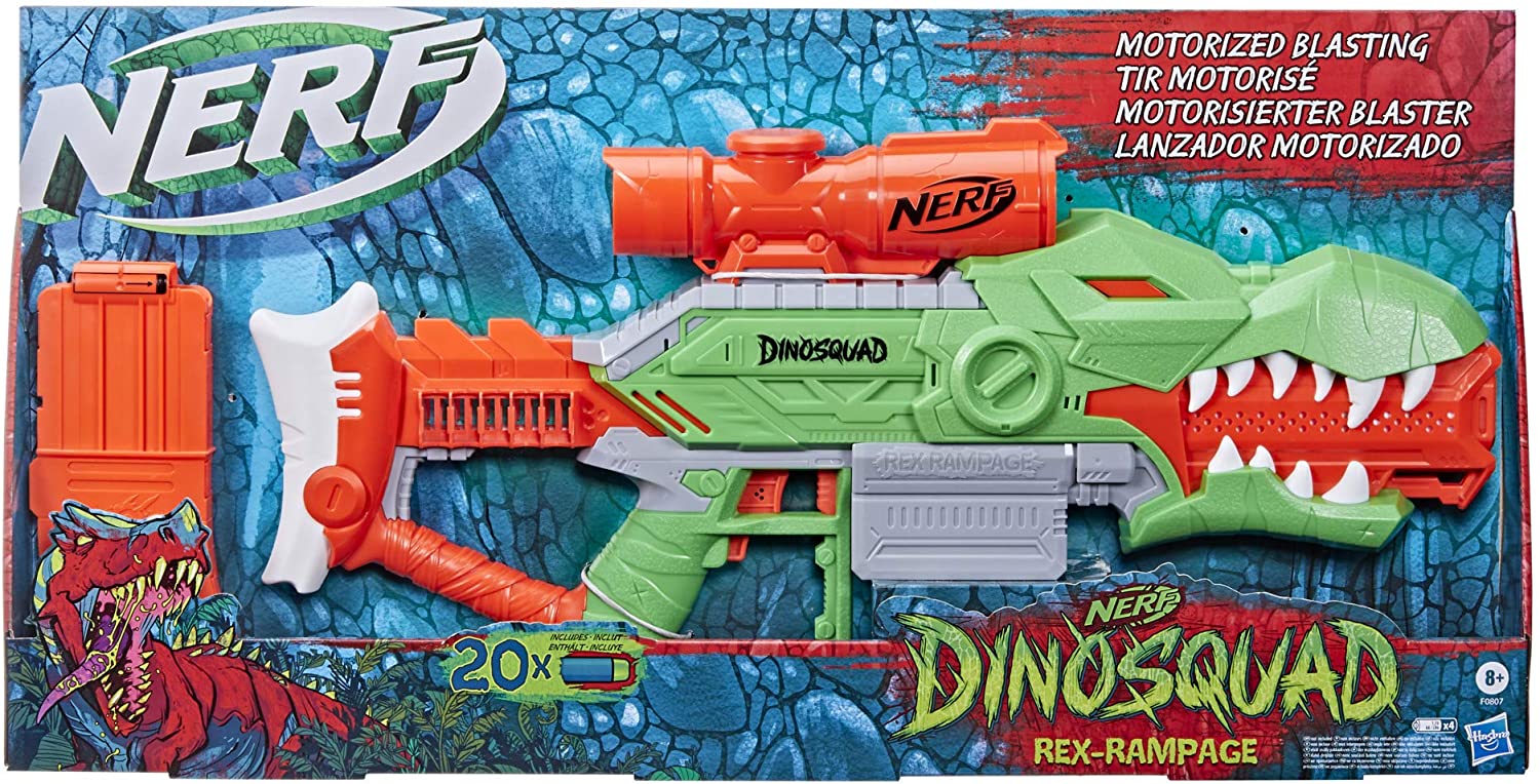 NERF DinoSquad Rex-Rampage Motorized Dart Blaster F0807