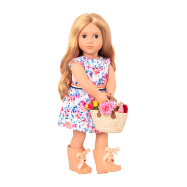 Our Generation Doll with Garden Accessories Sage 18 inch Brown Hair