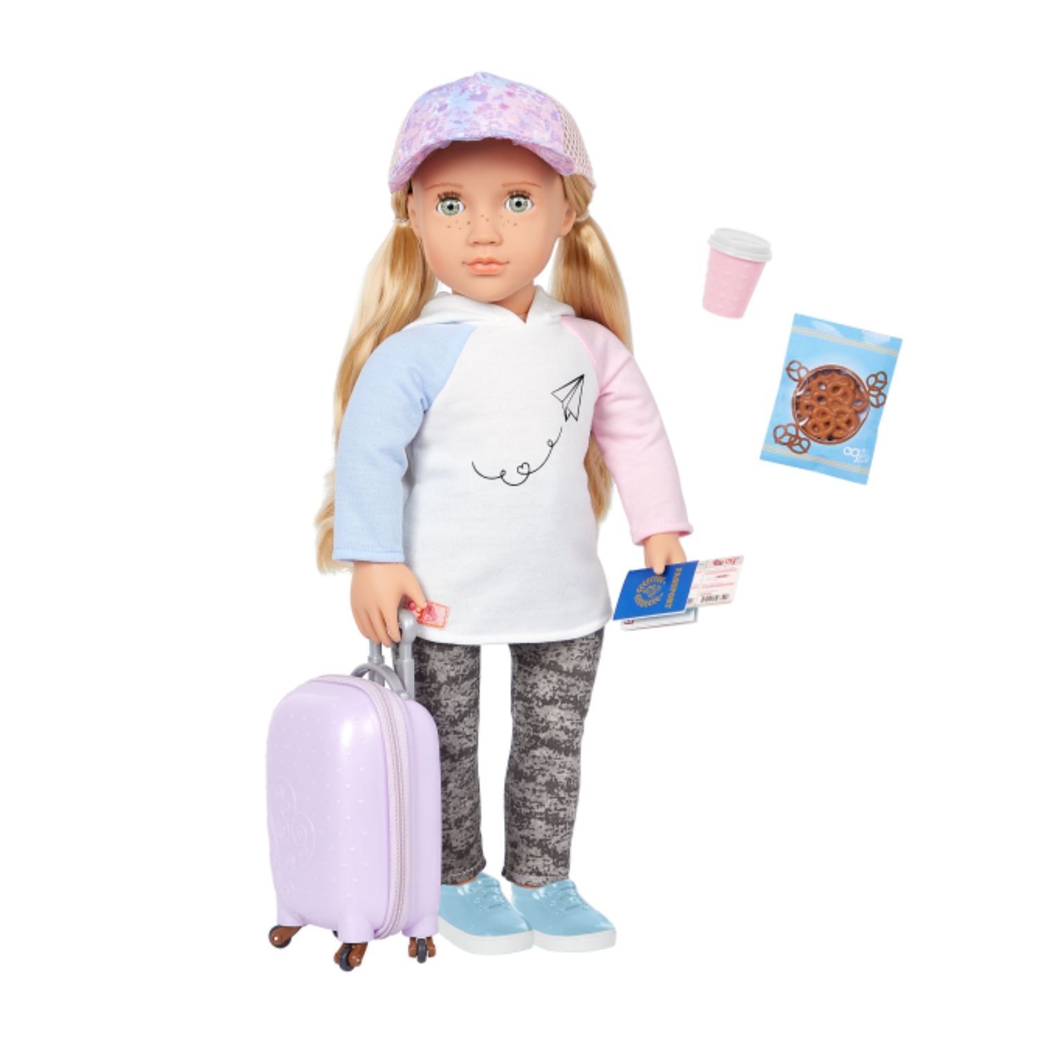 Our Generation Doll with Suitcase Ari 18 inch Blonde