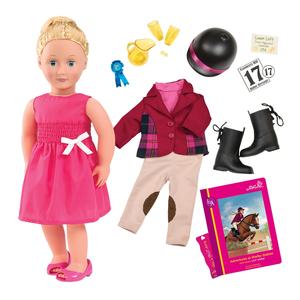 DELUXE DOLL W/ BOOK LILY ANNA 18INCH BLONDE