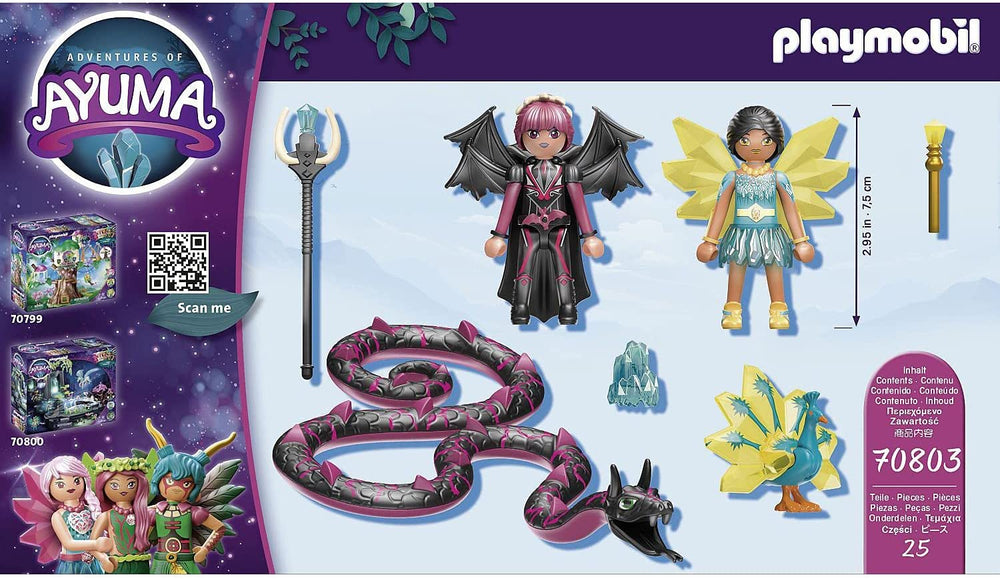PLAYMOBIL Adventures of Ayuma 70803 Crystal Fairy and Bat Fairy with Soul Animal