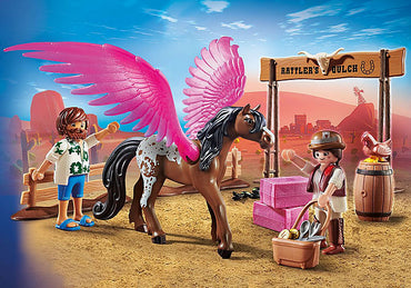 PLAYMOBIL The Movie Marla & Del with Flying Horse