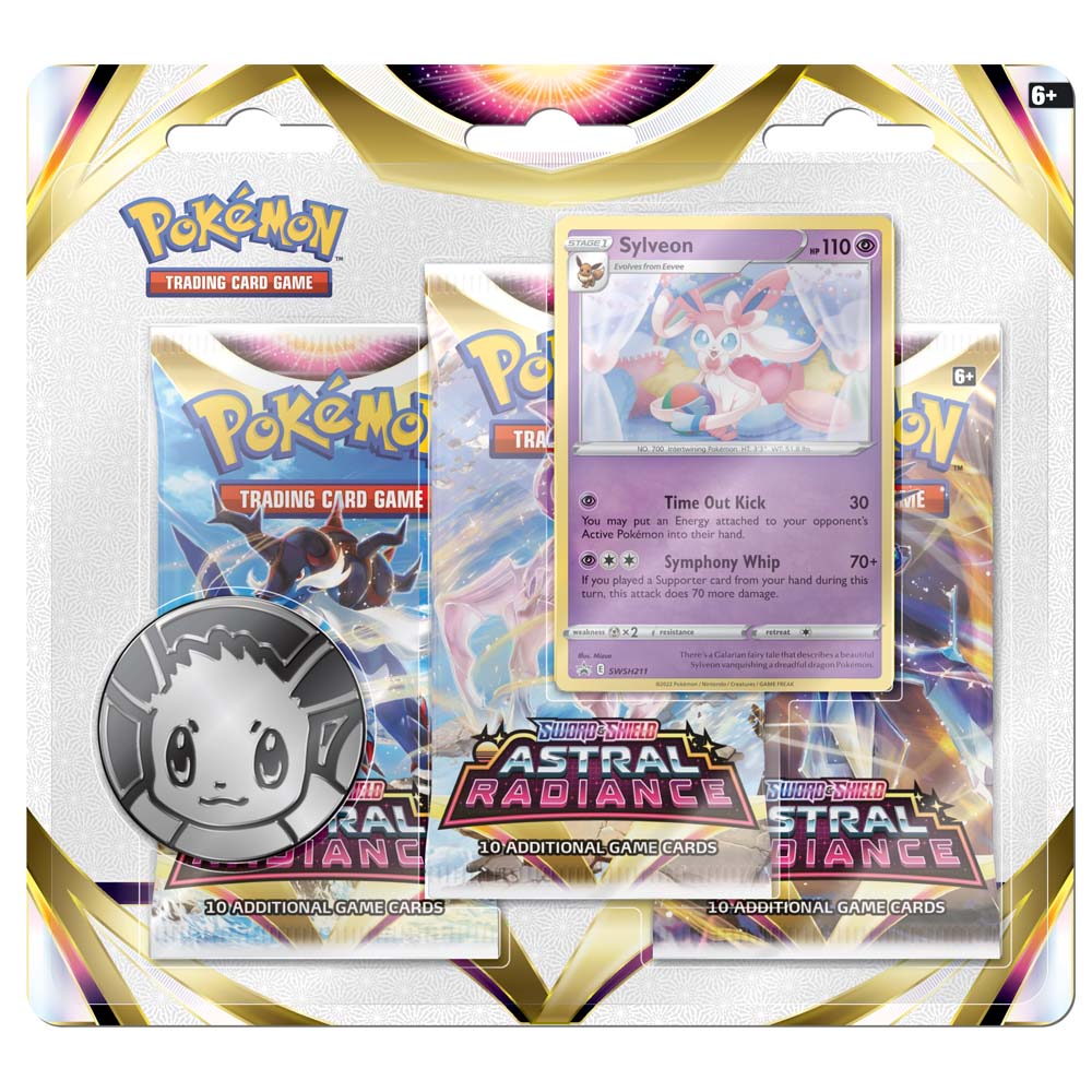 Pokémon Sword & Shield 10: Astral Radiance - 3-Pack Blister