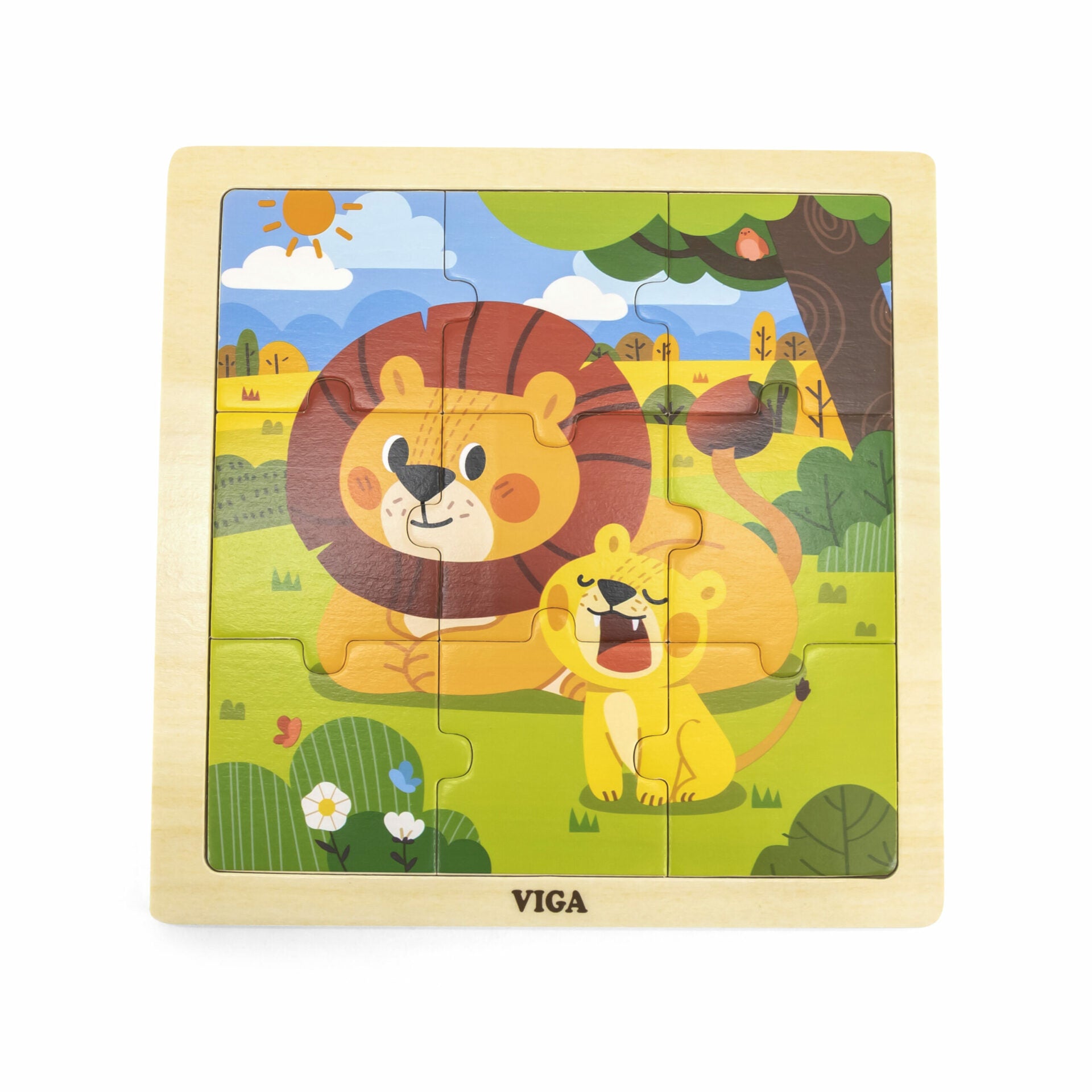 Wooden Puzzle Lion 9pc