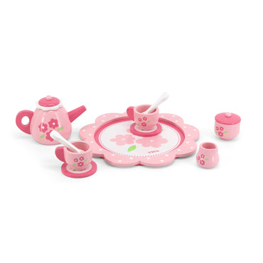 Wooden Tea Set Pink RGS44543