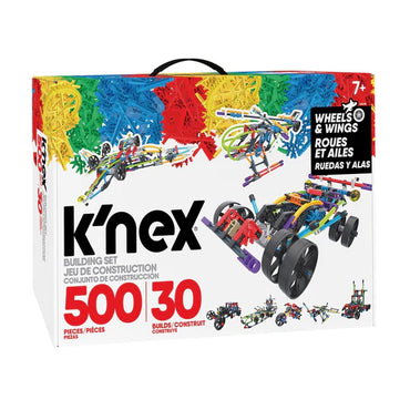 K'nex Building Set - Wheels and Wings - 500 pieces / 30 models