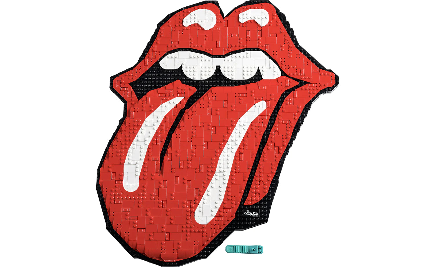 Handmade, Office, Rolling Stones Logo Pixel Art Magnet