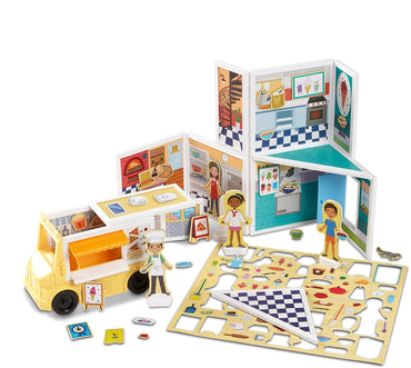Magnetivity Magnetic Tiles Building Play Set - Pizza & Ice Cream Shop