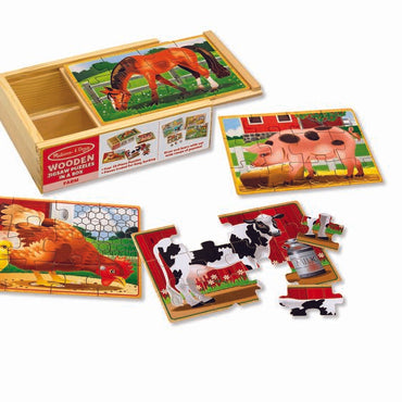 Farm Animals Puzzles in a Box