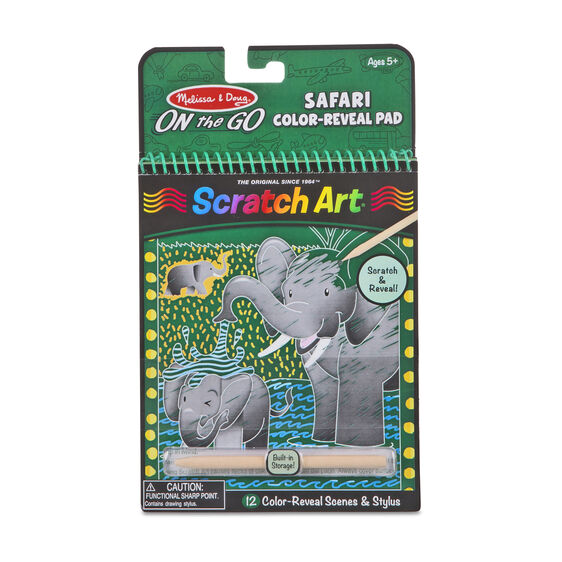 Safari Color-Reveal Scratch Art Pad