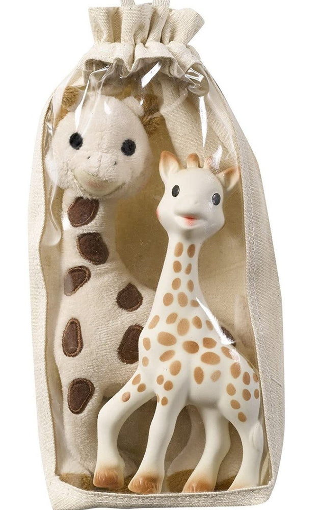 Sophie la girafe plush set: Plush toy + latex toy